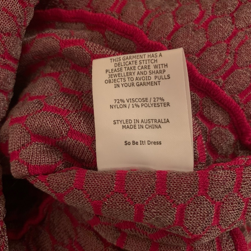 ✨Host Pick✨ Alannah Hill Raspberry A-Line Dress Size 8 - Picture 10 of 12